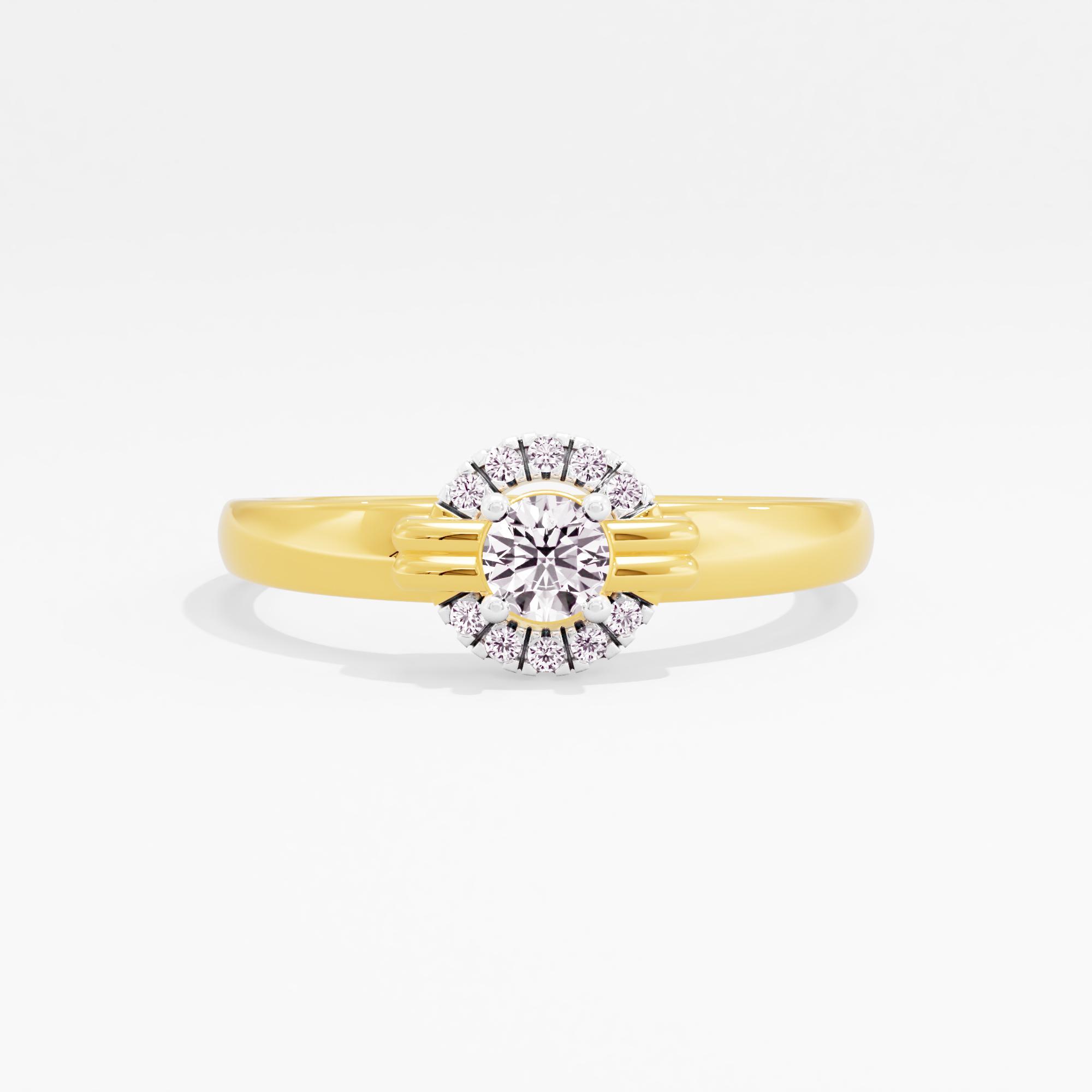 Everlasting Devotion Halo Ring in 9KT Yellow Gold (Diamond Quality: FG-VVS VS)