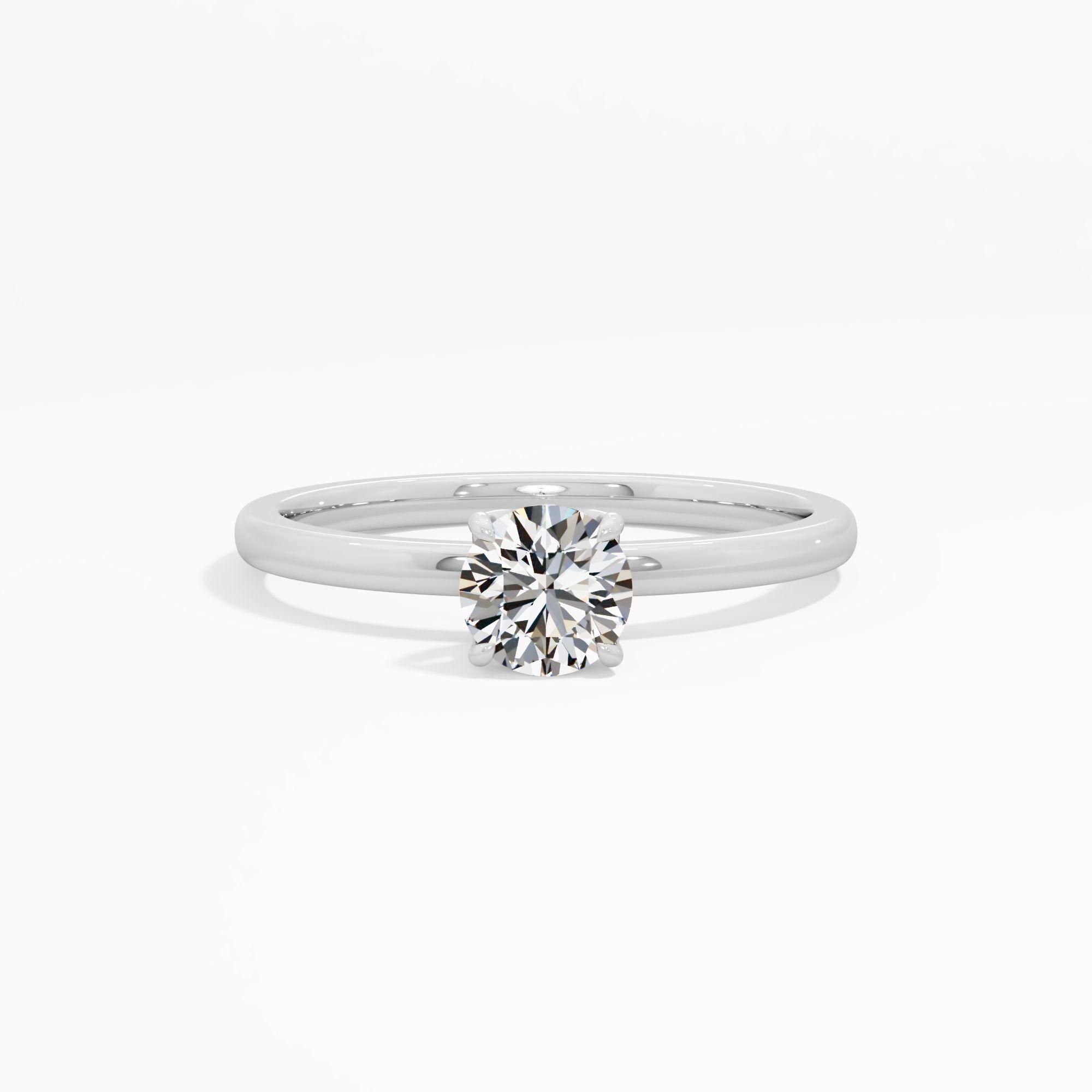 Pure Radiance Solitaire Ring in 18KT White Gold (Diamond Quality: FG-VVS VS)