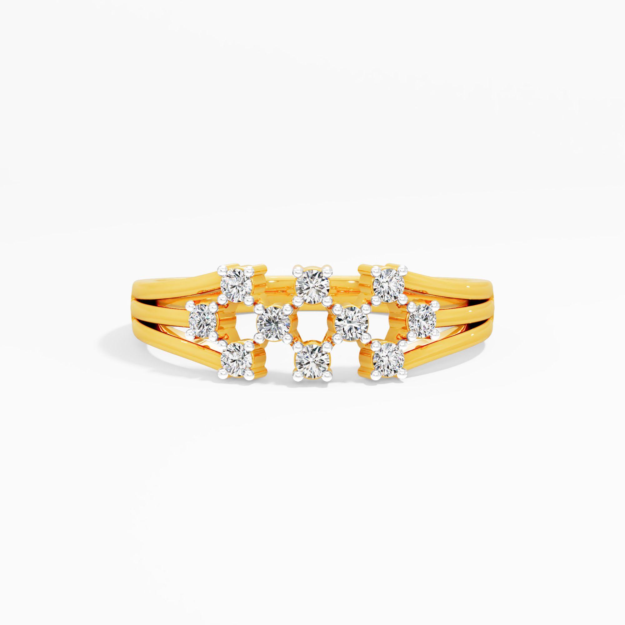 Stardust Constellation Diamond Ring in 14KT Yellow Gold (Diamond Quality: FG-VVS VS)