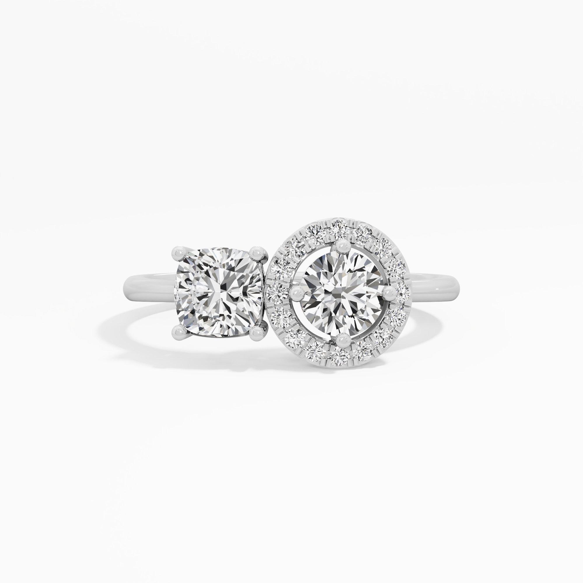 Regal Embrace Diamond Ring in 18KT White Gold (Diamond Quality: FG-VVS VS)