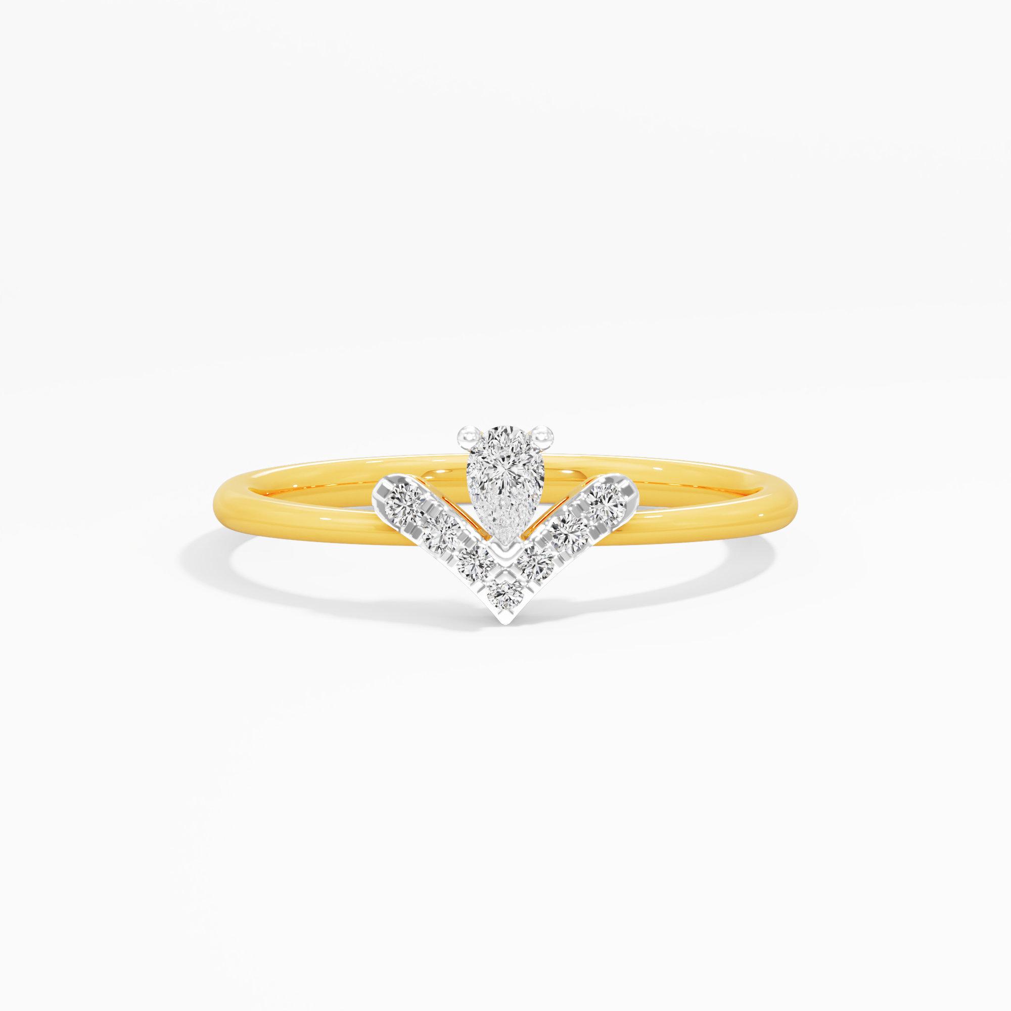 Majestic Bloom Halos Ring in 9KT Yellow Gold (Diamond Quality: FG-VVS VS)